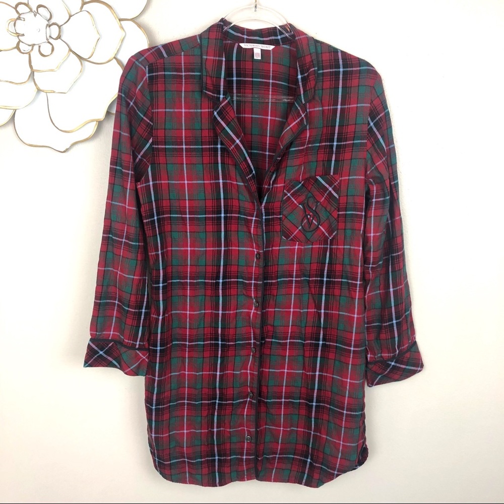 Victoria’s Secret flannel nightshirt in plaid